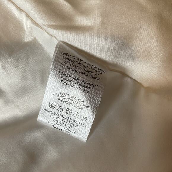 Sau Lee Hailey One Shoulder Crystal Button Detail Ivory White Maxi Gown Size 6 - Picture 9 of 9